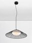 Preview: Nova Luce LED Pendelleuchte Brume 21W warmweiss 3000K Schwarz Opal Glas Metall Ø60cm 9620148