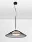 Preview: Nova Luce LED Pendelleuchte Brume 21W warmweiss 3000K Schwarz Opal Glas Metall Ø60cm 9620148