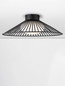 Preview: Nova Luce LED Deckenleuchte Brume 13W warmweiss 3000K Schwarz Opal Glas Metall Ø50cm 9620150