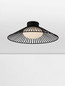 Preview: Nova Luce LED Deckenleuchte Brume 13W warmweiss 3000K Schwarz Opal Glas Metall Ø50cm 9620150