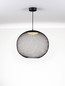 Preview: Nova Luce LED Pendelleuchte Kinetic 24W warmweiss 3000K Schwarz Metall Ø50cm 9620151