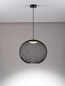Preview: Nova Luce LED Pendelleuchte Kinetic 24W warmweiss 3000K Schwarz Metall Ø50cm 9620151