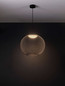 Preview: Nova Luce LED Pendelleuchte Kinetic 24W warmweiss 3000K Schwarz Metall Ø50cm 9620151