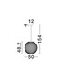 Preview: Nova Luce LED Pendelleuchte Kinetic 24W warmweiss 3000K Schwarz Metall Ø50cm 9620151