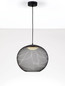 Preview: Nova Luce LED Pendelleuchte Kinetic 19W warmweiss 3000K Schwarz Metall Ø40cm 9620152