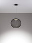 Preview: Nova Luce LED Pendelleuchte Kinetic 19W warmweiss 3000K Schwarz Metall Ø40cm 9620152