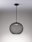 Preview: Nova Luce LED Pendelleuchte Kinetic 19W warmweiss 3000K Schwarz Metall Ø40cm 9620152