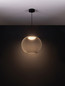 Preview: Nova Luce LED Pendelleuchte Kinetic 19W warmweiss 3000K Schwarz Metall Ø40cm 9620152