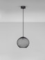 Preview: Nova Luce LED Pendelleuchte Kinetic 12W warmweiss 3000K Schwarz Metall Ø30cm 9620153