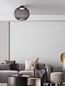 Preview: Nova Luce LED Deckenleuchte Kinetic 24W warmweiss 3000K Schwarz Metall Ø50cm 9620154