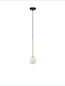 Preview: Nova Luce Pendelleuchte Savoy G9 Gold Schwarz Opal Glas Metall Ø11cm 9620157