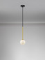 Preview: Nova Luce Pendelleuchte Savoy G9 Gold Schwarz Opal Glas Metall Ø11cm 9620157