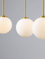 Preview: Nova Luce Pendelleuchte Savoy 6-flammig 6xG9 Gold Schwarz Opal Glas Metall 77x34cm 9620158