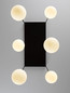 Preview: Nova Luce Pendelleuchte Savoy 6-flammig 6xG9 Gold Schwarz Opal Glas Metall 77x34cm 9620158