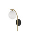 Preview: Nova Luce Wandleuchte Savoy G9 Gold Schwarz Opal Glas Metall 34x19cm 9620160