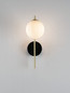 Preview: Nova Luce Wandleuchte Savoy G9 Gold Schwarz Opal Glas Metall 34x19cm 9620160