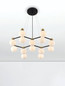 Preview: Nova Luce Pendelleuchte Ovalino 14-flammig 14xG9 Gold Schwarz Opal Glas Metall 73x64cm 9620162