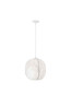 Preview: Nova Luce Pendelleuchte Pierida E27 Weiß Metall Seide Ø42cm 9620165