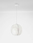 Preview: Nova Luce Pendelleuchte Pierida E27 Weiß Metall Seide Ø42cm 9620165