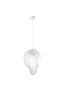 Preview: Nova Luce Pendelleuchte Esperia E27 Weiß Metall Seide Ø53cm 9620170