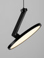 Preview: Nova Luce LED Pendelleuchte Opi schwenkbar 14W warmweiss 3000K Schwarz Aluminium Ø20cm 9695111