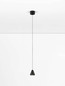 Preview: Nova Luce LED Pendelleuchte Irmos 5W warmweiss 3000K Schwarz Aluminium Ø6cm 9695113