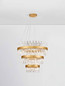 Preview: Nova Luce Pendelleuchte Crown 42-flammig 42xG9 Gold Metall Kristall Ø75cm 9695121