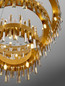 Preview: Nova Luce Pendelleuchte Crown 42-flammig 42xG9 Gold Metall Kristall Ø75cm 9695121