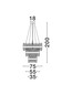 Preview: Nova Luce Pendelleuchte Crown 42-flammig 42xG9 Gold Metall Kristall Ø75cm 9695121