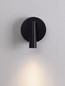 Preview: Nova Luce LED Wandleuchte Tico schwenkbar 3W warmweiss 3000K Schwarz Aluminium Ø10cm 9695147