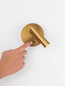Preview: Nova Luce LED Wandleuchte Tico schwenkbar 3W warmweiss 3000K Gold Aluminium Ø10cm 9695148