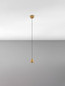 Preview: Nova Luce LED Pendelleuchte Irmos 5W warmweiss 3000K Gold Aluminium Ø6cm 9695154