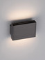 Preview: Nova Luce LED Wandleuchte Oti 10W warmweiss 3000K Schwarznickel Aluminium 11x8cm 9695165