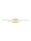 Preview: Nova Luce LED Wandleuchte Atom 14W neutralweiss 4000K IP44 Gold Aluminium 60x9cm 9695267