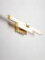 Preview: Nova Luce LED Wandleuchte Atom 14W neutralweiss 4000K IP44 Gold Aluminium 60x9cm 9695267