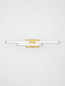 Preview: Nova Luce LED Wandleuchte Atom 14W neutralweiss 4000K IP44 Gold Aluminium 60x9cm 9695267