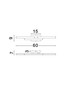 Preview: Nova Luce LED Wandleuchte Atom 14W neutralweiss 4000K IP44 Gold Aluminium 60x9cm 9695267