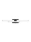 Preview: Nova Luce LED Wandleuchte Atom 14W neutralweiss 4000K IP44 Schwarz Aluminium 60x9cm 9695269