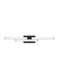 Preview: Nova Luce LED Wandleuchte Atom 14W neutralweiss 4000K IP44 Schwarz Aluminium 60x9cm 9695269