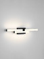 Preview: Nova Luce LED Wandleuchte Atom 14W neutralweiss 4000K IP44 Schwarz Aluminium 60x9cm 9695269