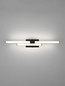 Preview: Nova Luce LED Wandleuchte Atom 14W neutralweiss 4000K IP44 Schwarz Aluminium 60x9cm 9695269