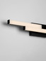 Preview: Nova Luce LED Wandleuchte Atom 14W neutralweiss 4000K IP44 Schwarz Aluminium 60x9cm 9695269