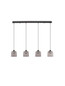 Preview: Nova Luce LED Pendelleuchte Dione 20W warmweiss 3000K Rauchgrau Schwarz Aluminium Stahl 100x14cm 9695272