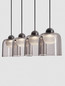 Preview: Nova Luce LED Pendelleuchte Dione 20W warmweiss 3000K Rauchgrau Schwarz Aluminium Stahl 100x14cm 9695272