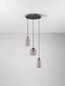 Preview: Nova Luce LED Pendelleuchte Dione 15W warmweiss 3000K Rauchgrau Schwarz Aluminium Stahl Ø35cm 9695273