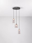 Preview: Nova Luce LED Pendelleuchte Dione 15W warmweiss 3000K Rauchgrau Schwarz Aluminium Stahl Ø35cm 9695273