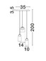 Preview: Nova Luce LED Pendelleuchte Dione 15W warmweiss 3000K Rauchgrau Schwarz Aluminium Stahl Ø35cm 9695273