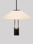 Preview: Nova Luce LED Pendelleuchte Anafi 8W warmweiss 3000K Schwarz Stahl Aluminium Ø22cm 9695275