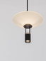 Preview: Nova Luce LED Pendelleuchte Anafi 8W warmweiss 3000K Schwarz Stahl Aluminium Ø22cm 9695276