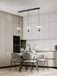 Preview: Nova Luce LED Pendelleuchte Anafi 24W warmweiss 3000K Schwarz Stahl Aluminium 100x22cm 9695277